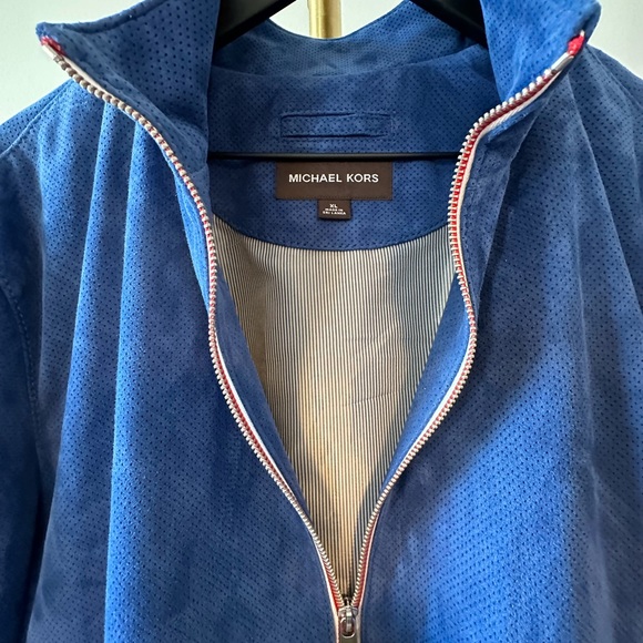 - Michael Kors Perforated Suede Jacket. Excellent quality and condition. - Picture 6 of 6